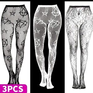 Plus size fishnet pantyhose set
